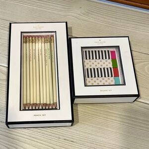 Kate Spade Pencil Set and Eraser Set